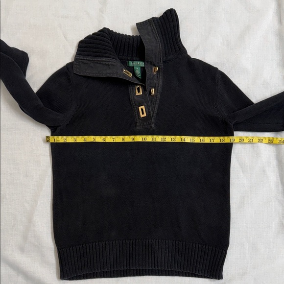 Vintage Ralph Lauren Women’s Medium Black Sweater With Gold Detail Women’s Med - Picture 4 of 5